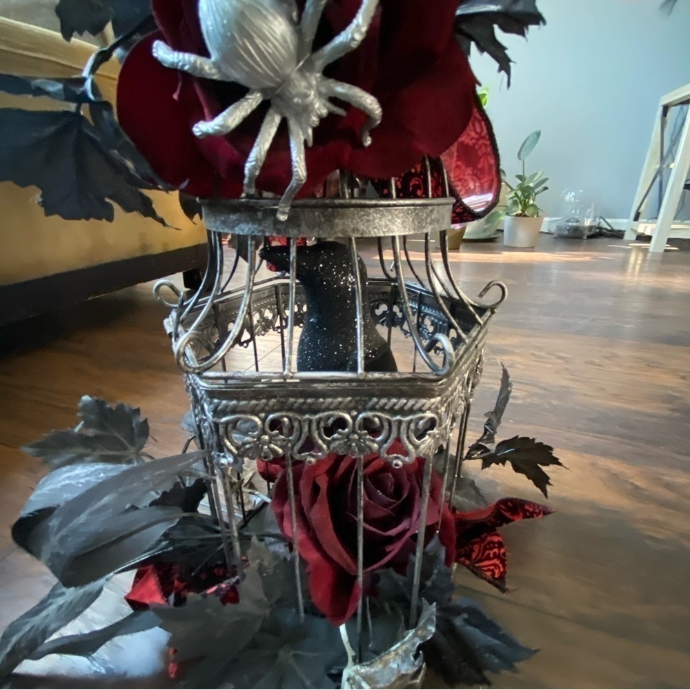 Gothic Halloween Bird Cage - Picture 2 of 14